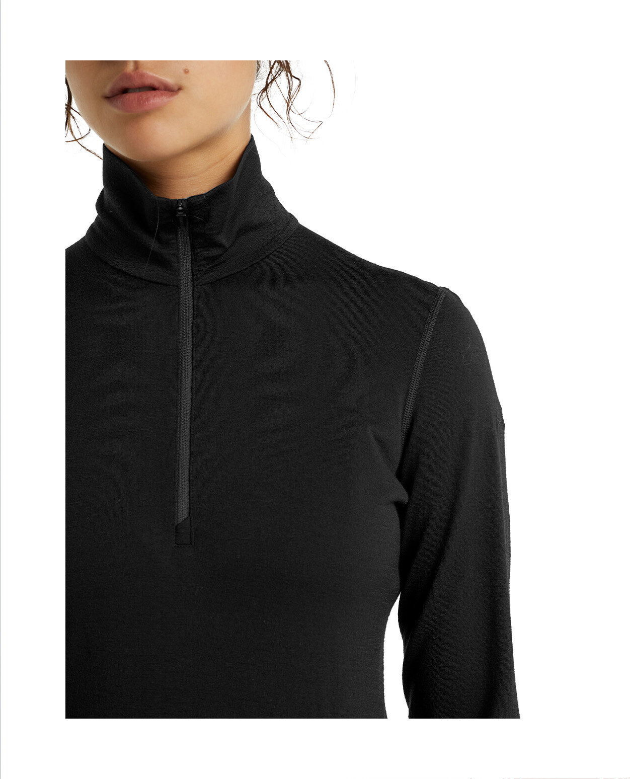 Icebreaker Women Merino 200 Oasis LS Half Zip Black