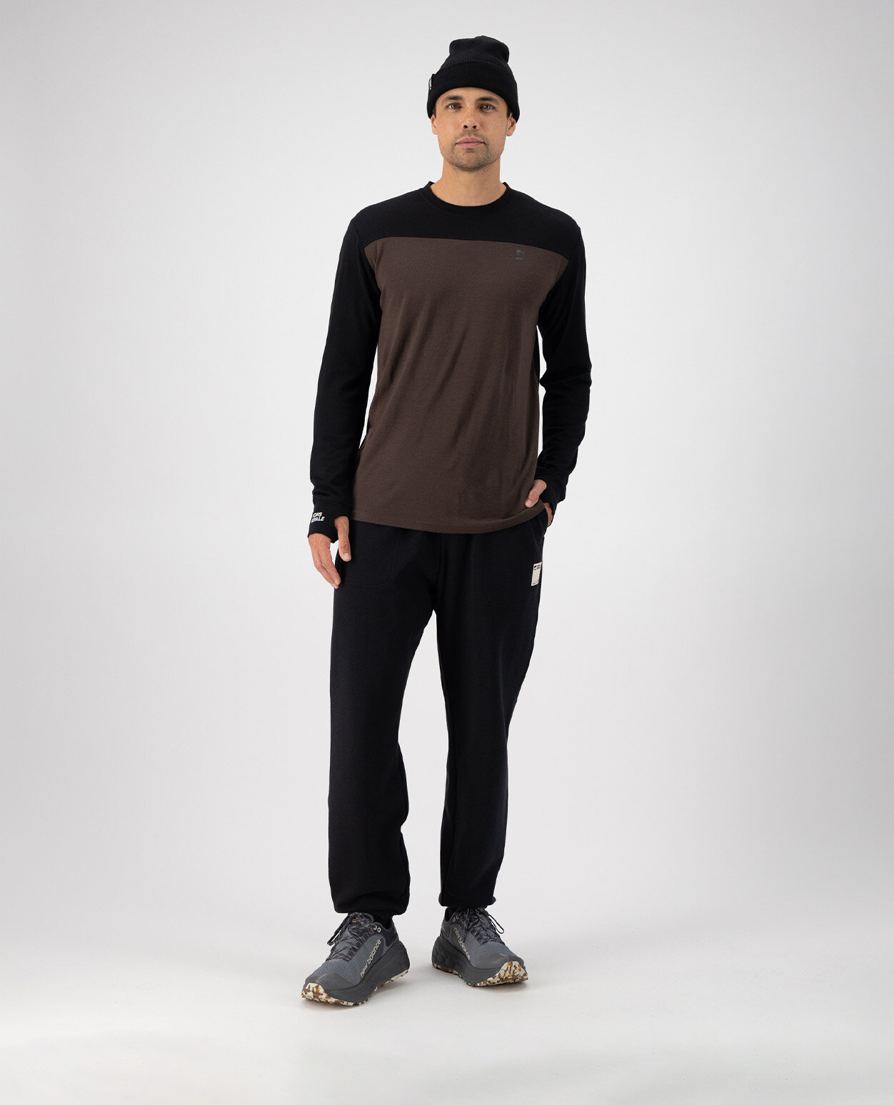 Mons Royale Men Yotei Merino LS Violet/Ceder/Black