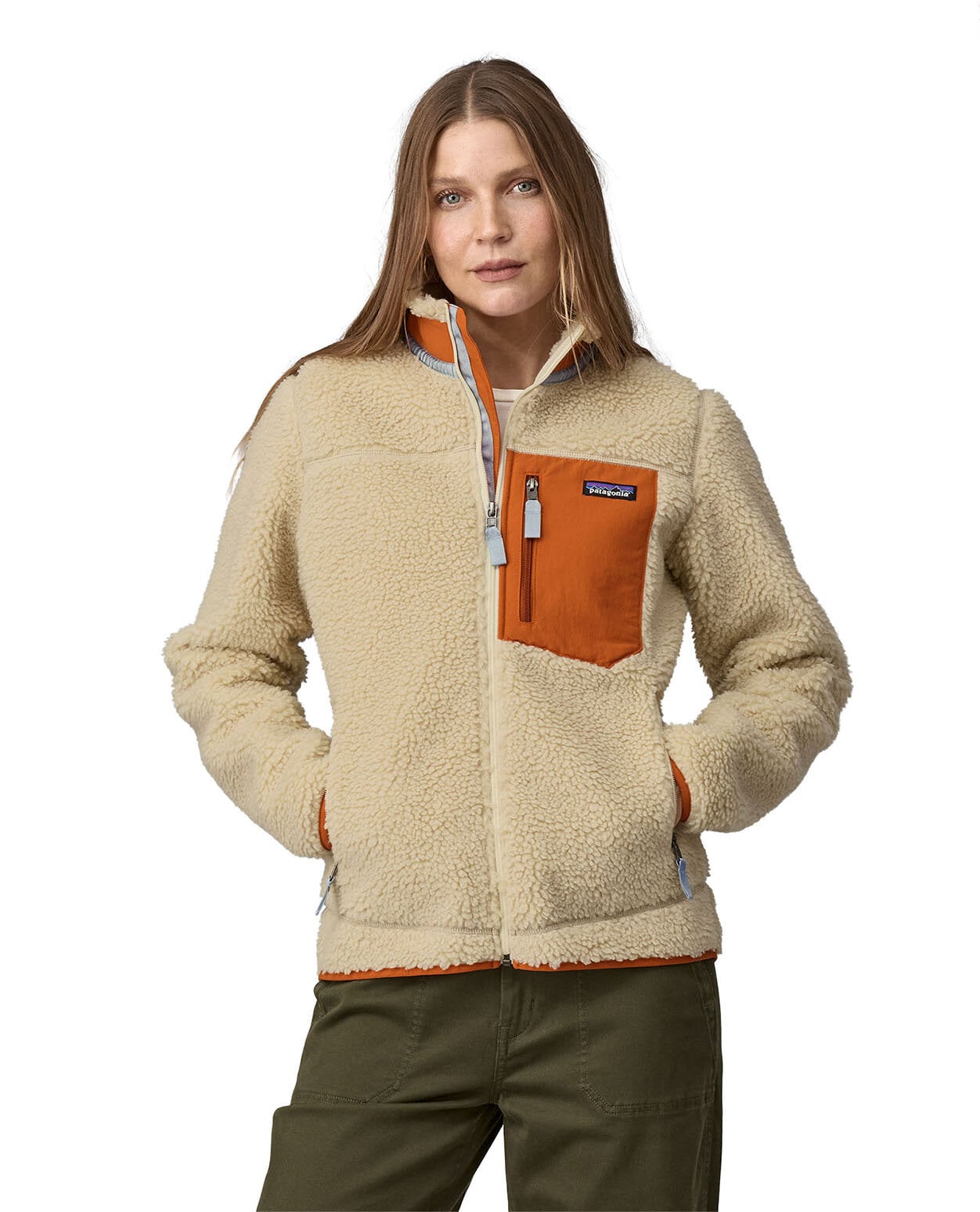 Patagonia Women Classic Retro-X Jacket Dark Natural W Redtail Rust