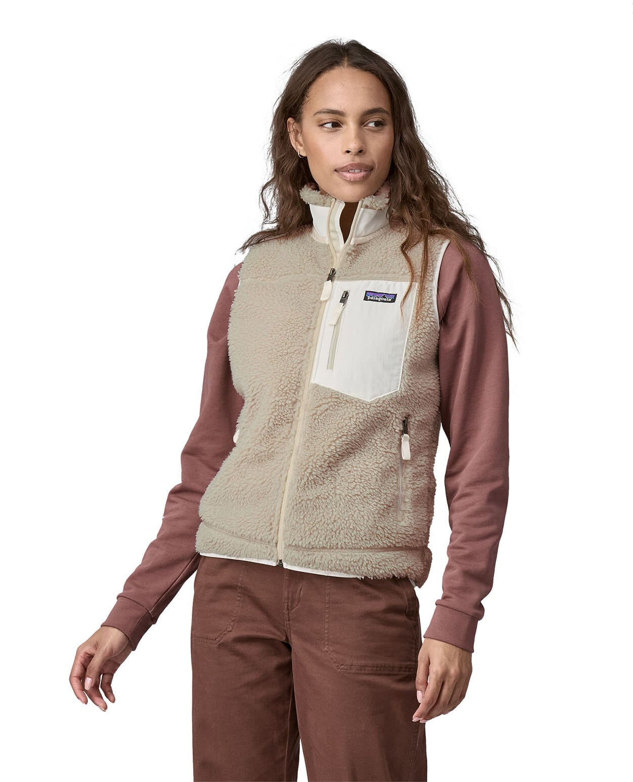 Patagonia Women Classic Retro-X Vest Natural W Birch White