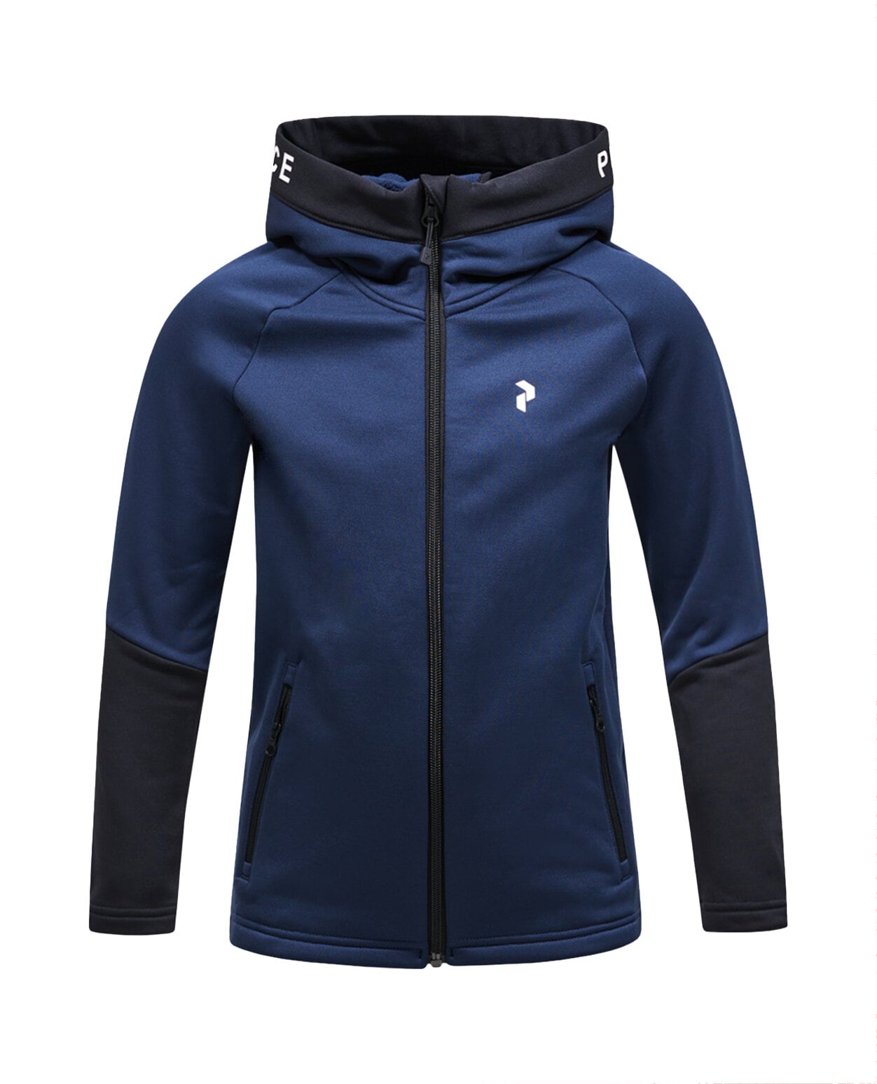 Peak Performance Junior Rider Zip Hood Blue Shadow Black