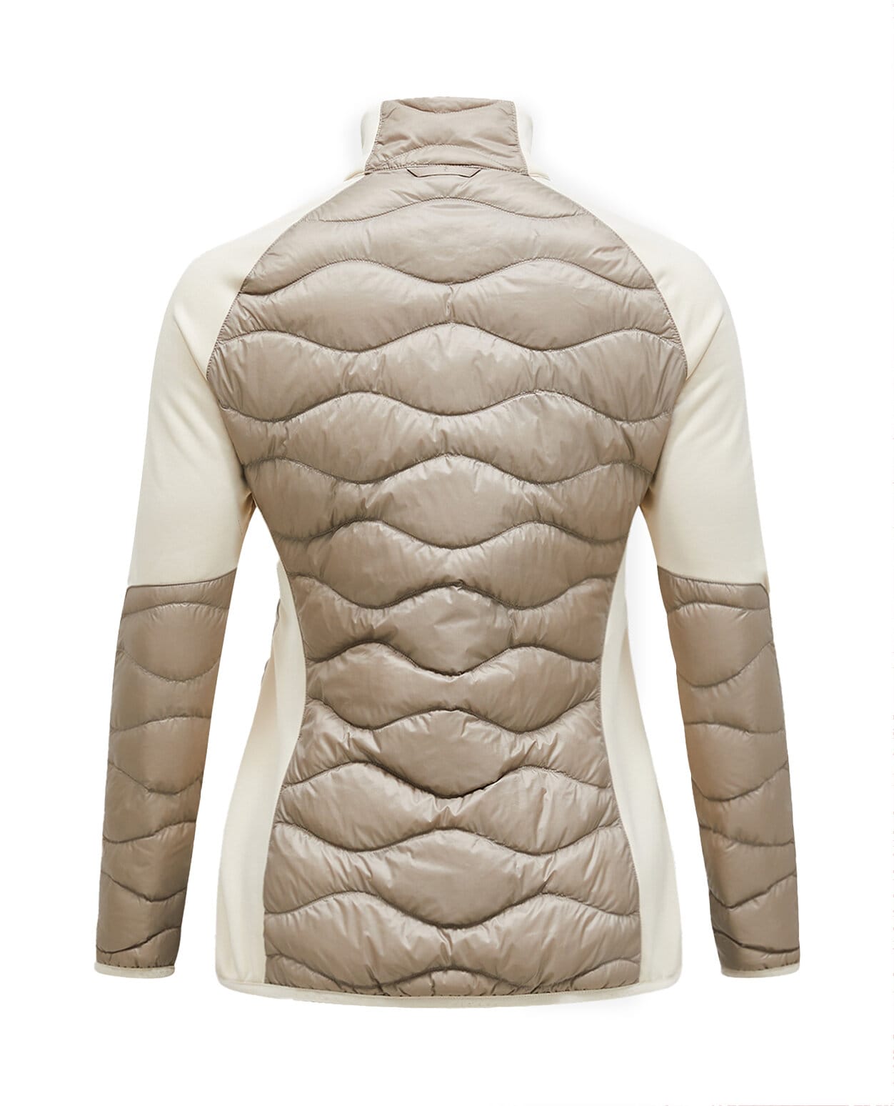 Peak Performance Women Helium Down Hybrid Jacket Avid Beige Sand Fog