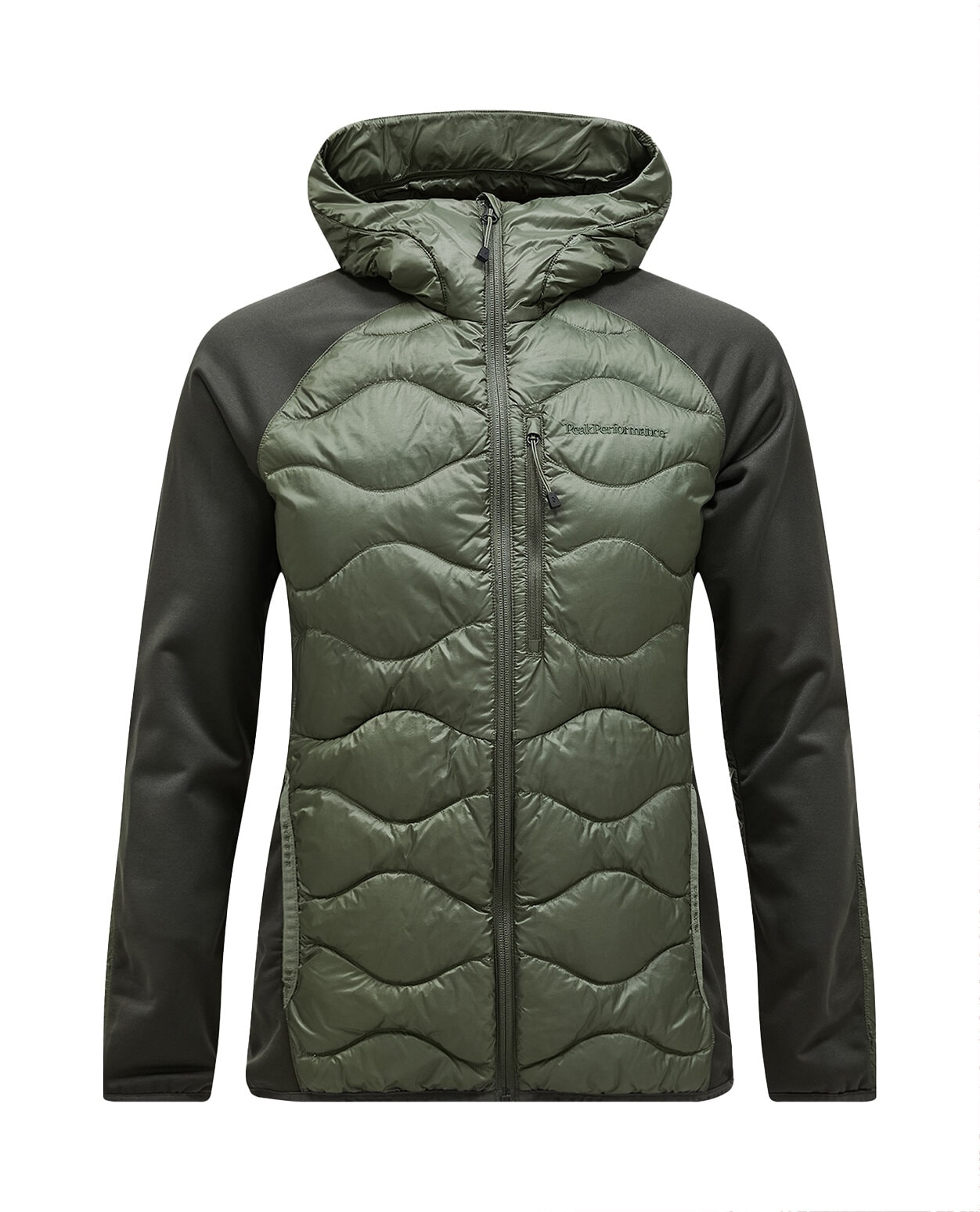 Peak Performance Men Helium Down Hybrid Hood Olive Extreme