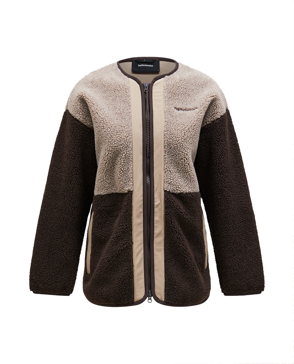 Peak Performance Women Heavy Pile Oversized Cardigan Avid Beige Cliff Edge