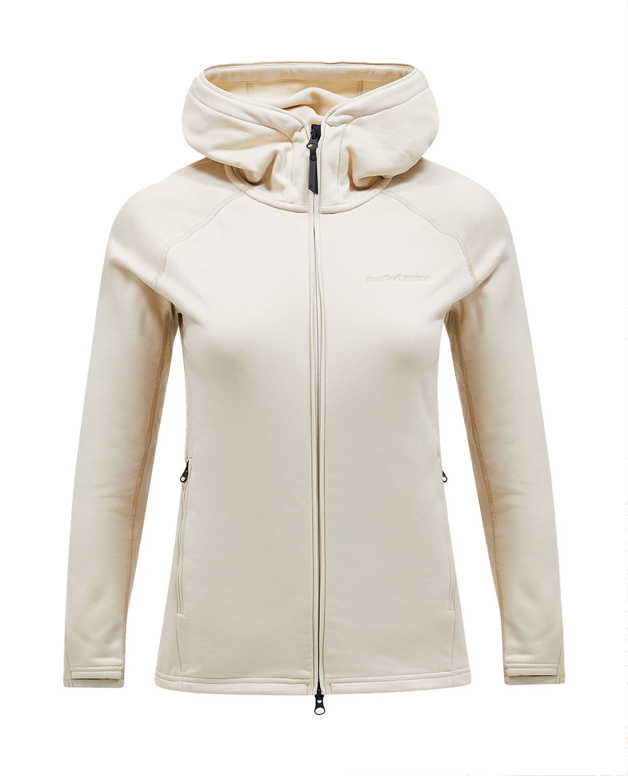 Peak Performance Women Flo Chill Light Zip Hood Sand Fog