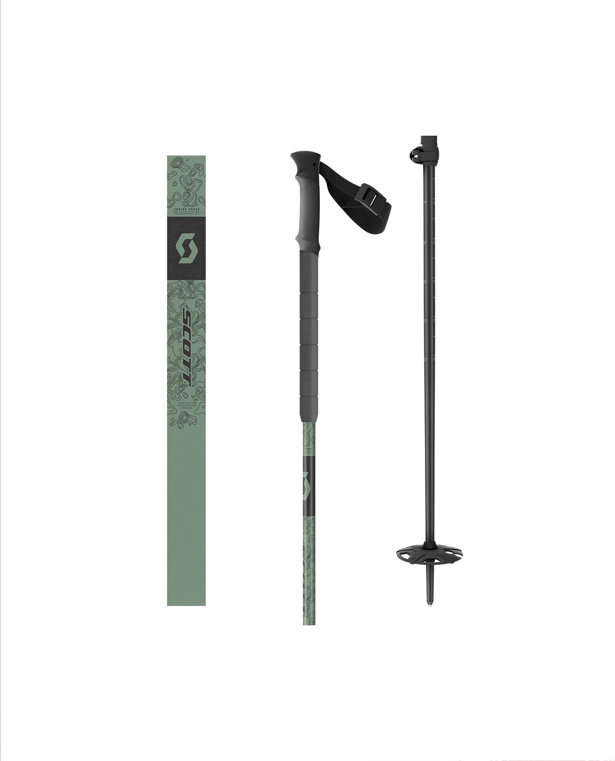 Scott Pole Aluguide Kaki Green