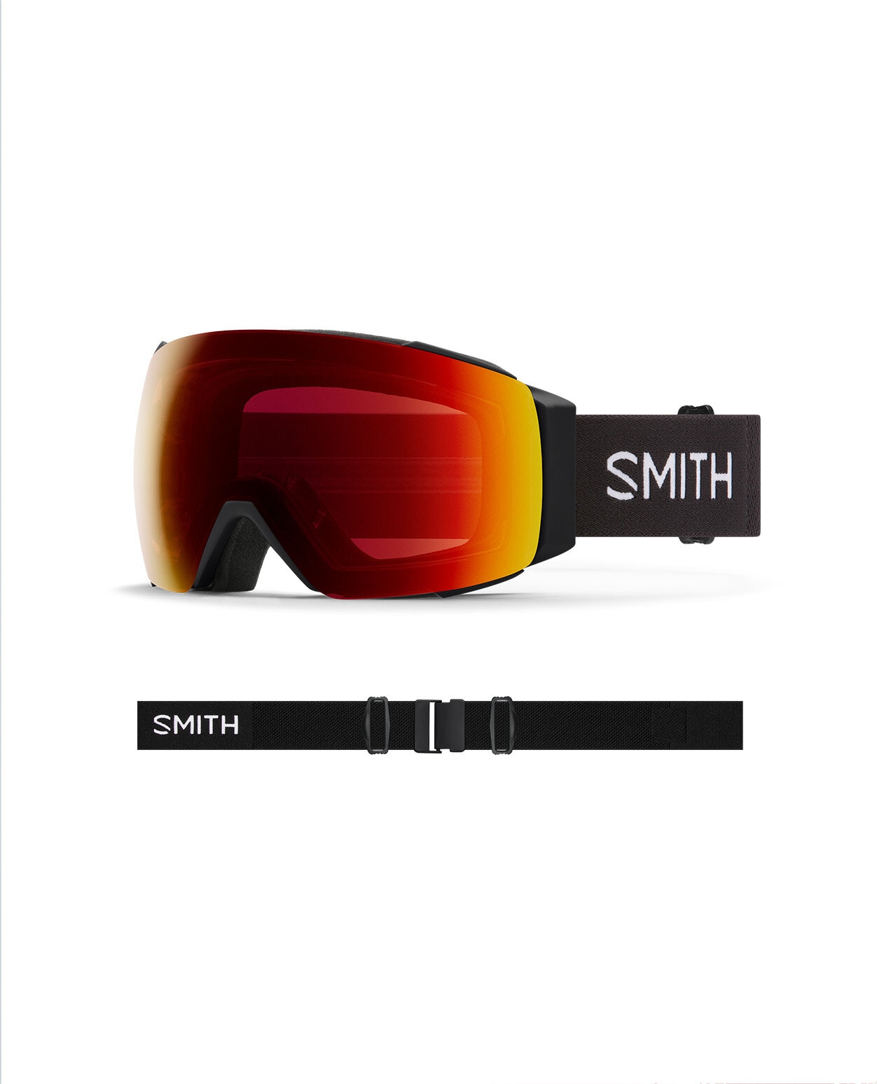 Smith AS I/O Mag Black/Chromapop Sun Red Mirror +extra lins