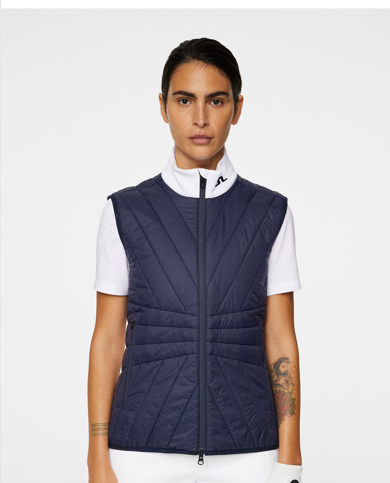 J.Lindeberg Women Holma Quilt Hybrid Vest JL Navy