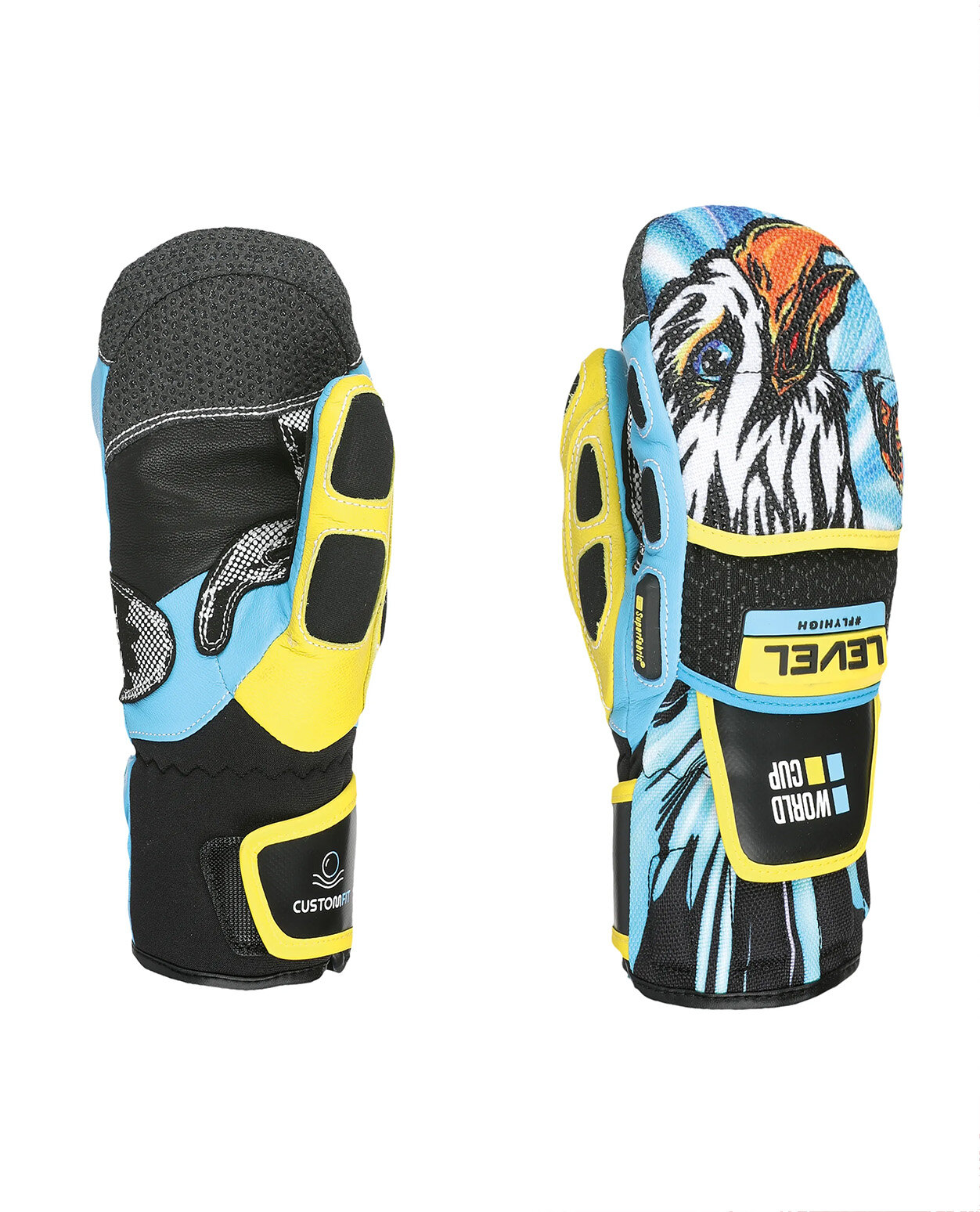 Level World Cup CF Mitt Jr Yellow Blue